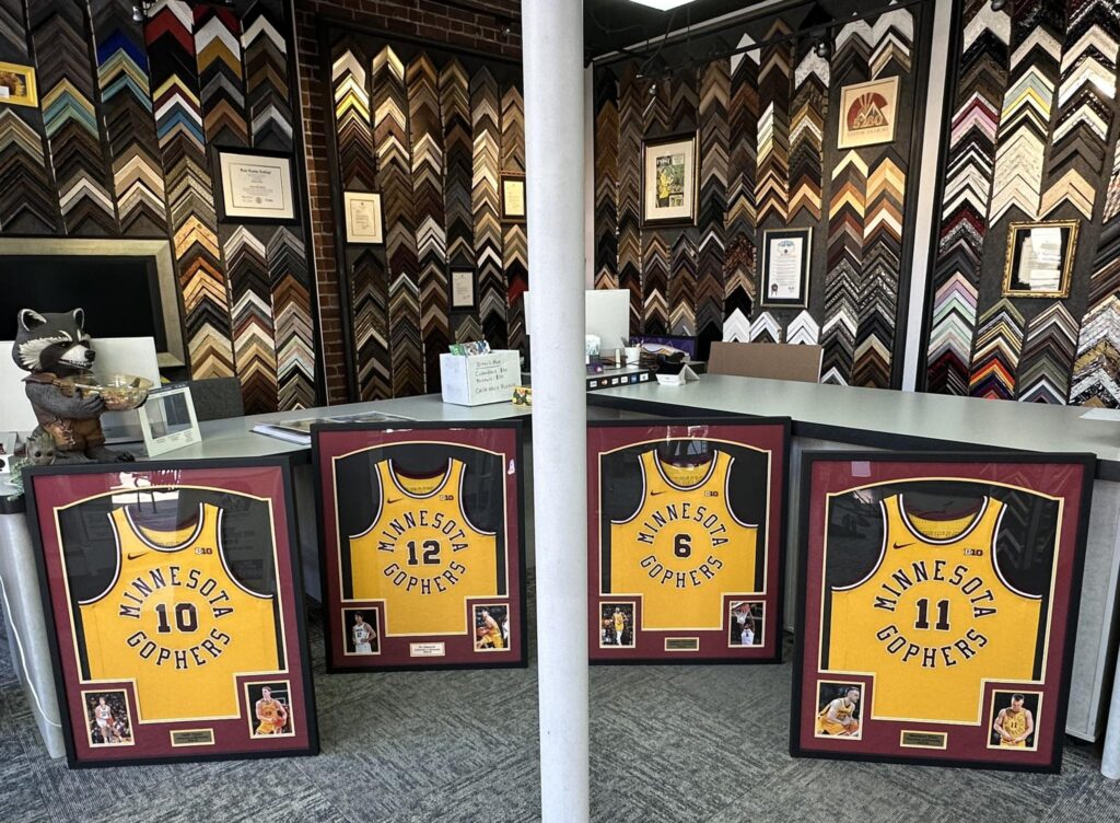 Custom Framed Minnesota Golden Gophers Jerseys