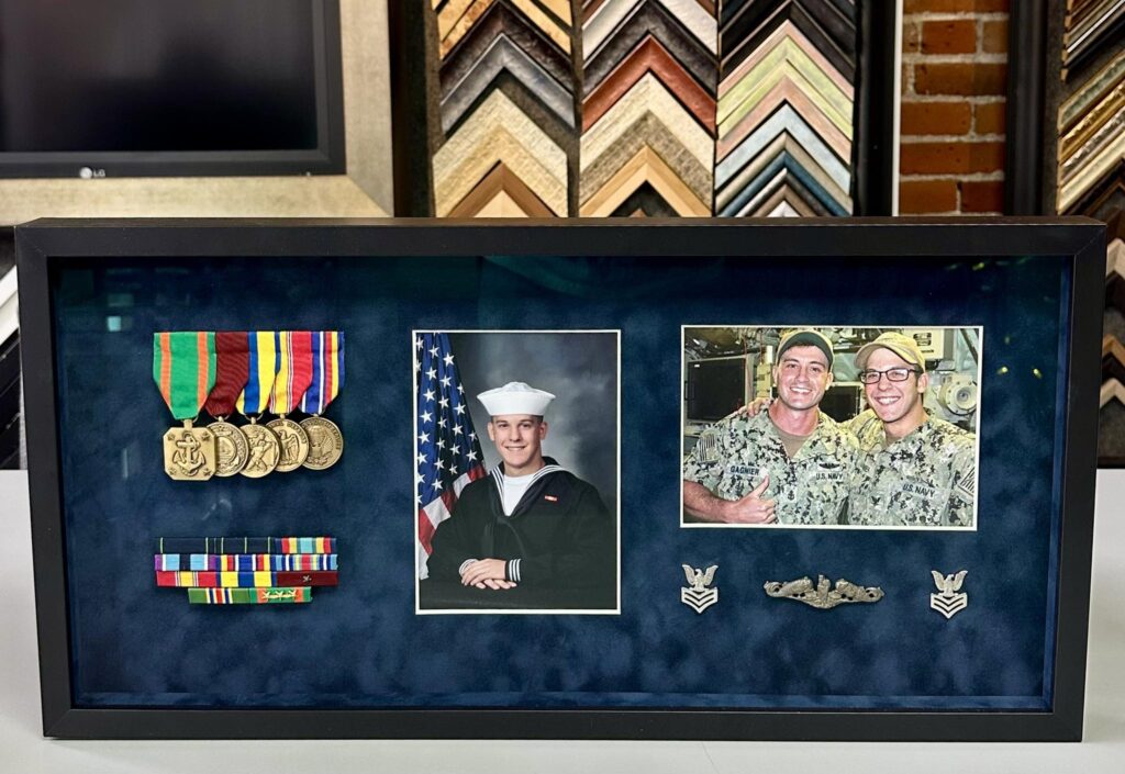 Custom Framed US Navy Shadowbox