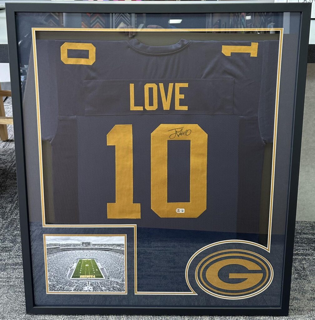 Custom Framed Jordan Love Packers Jersey