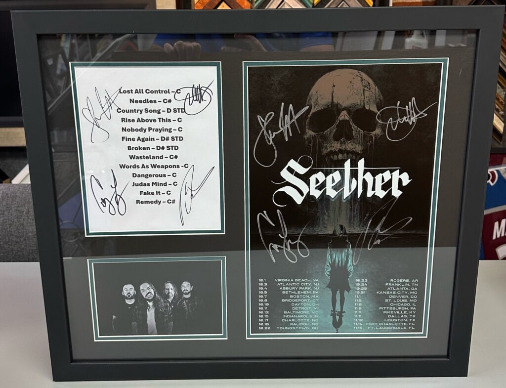 Custom Framed Seether Memorabilia