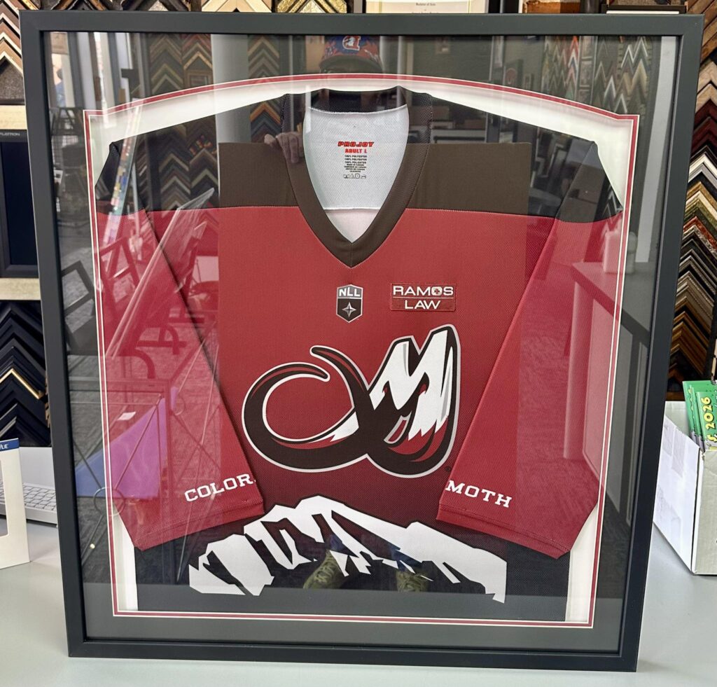 Custom Framed Colorado Mammoth Jersey