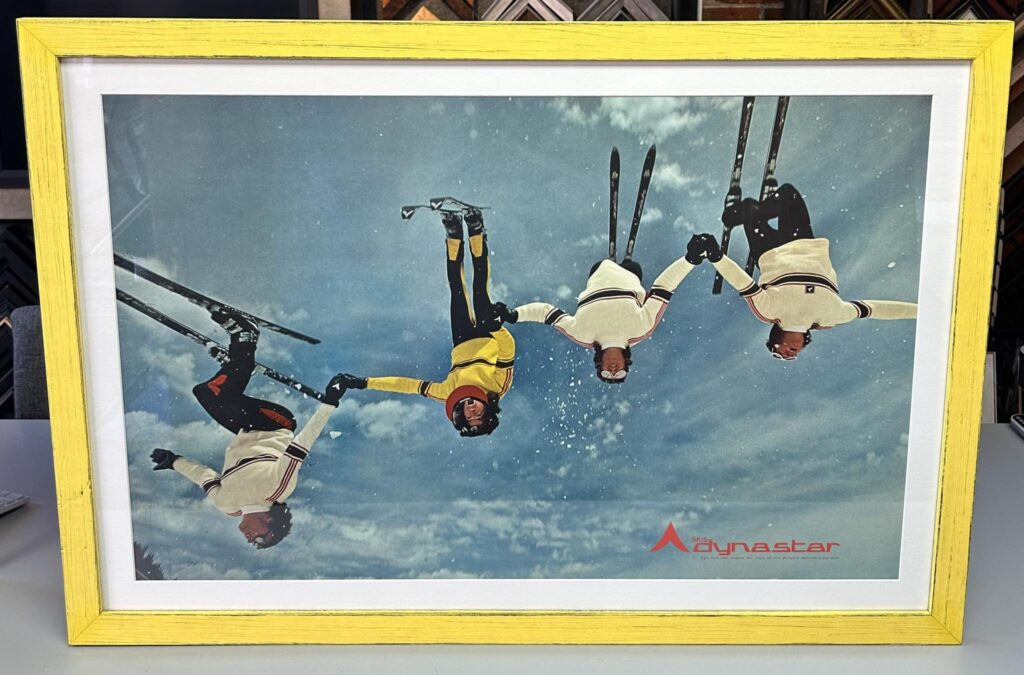 Custom Framed Vintage Dynastar Ski Poster