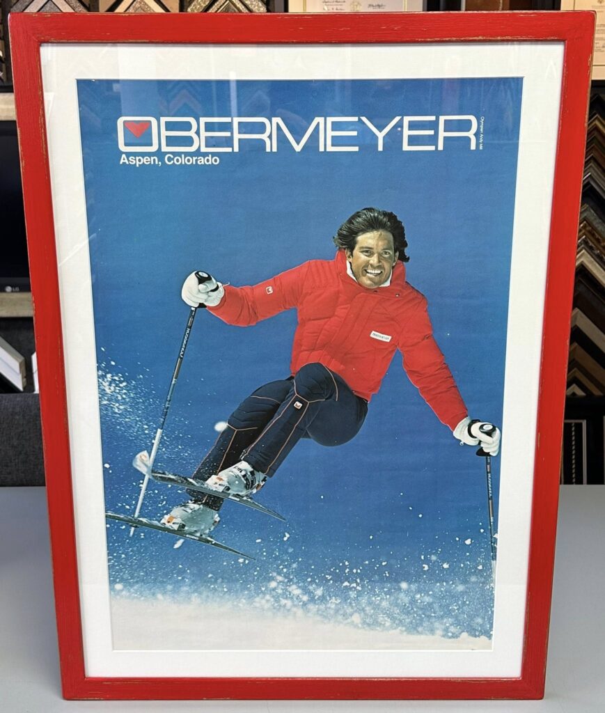 Custom Framed Obermeyer Vintage Poster