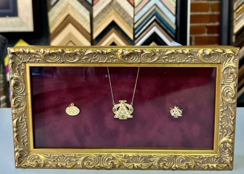 Custom Framed Shadowbox for Alpha Phi