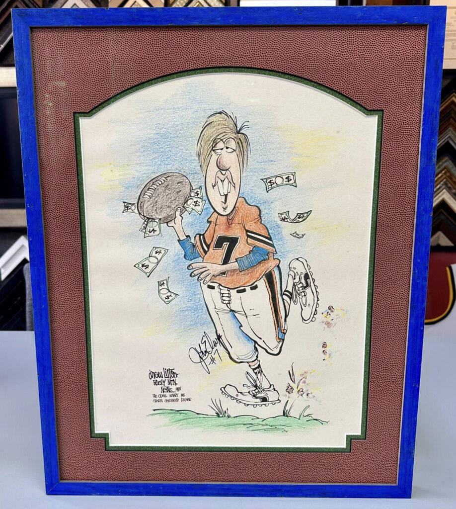 John Elway by Denver Cartoonist Drew Litton 