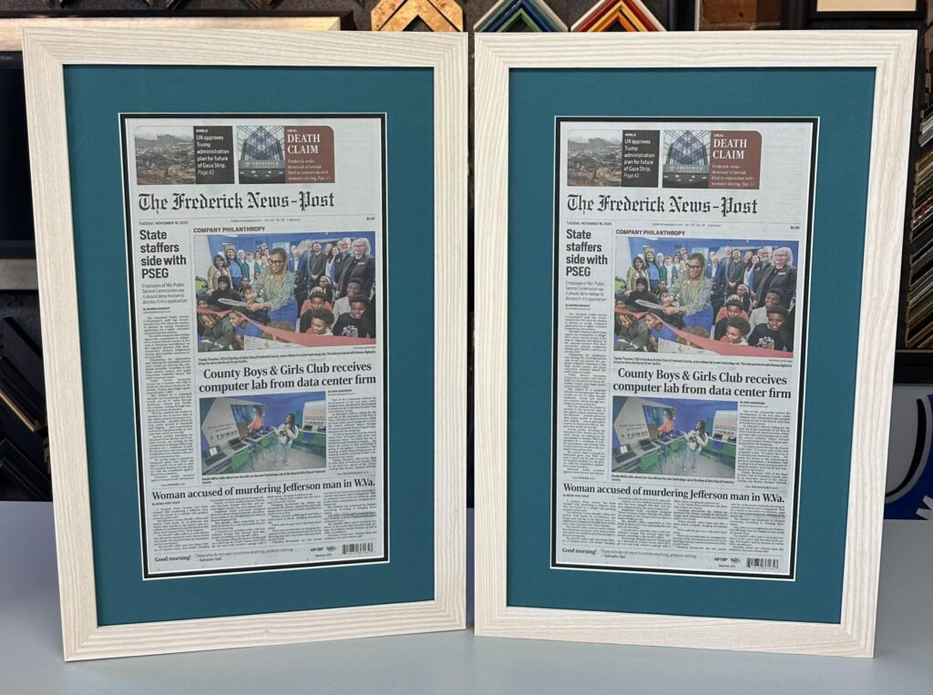 Custom Framed Newspaper