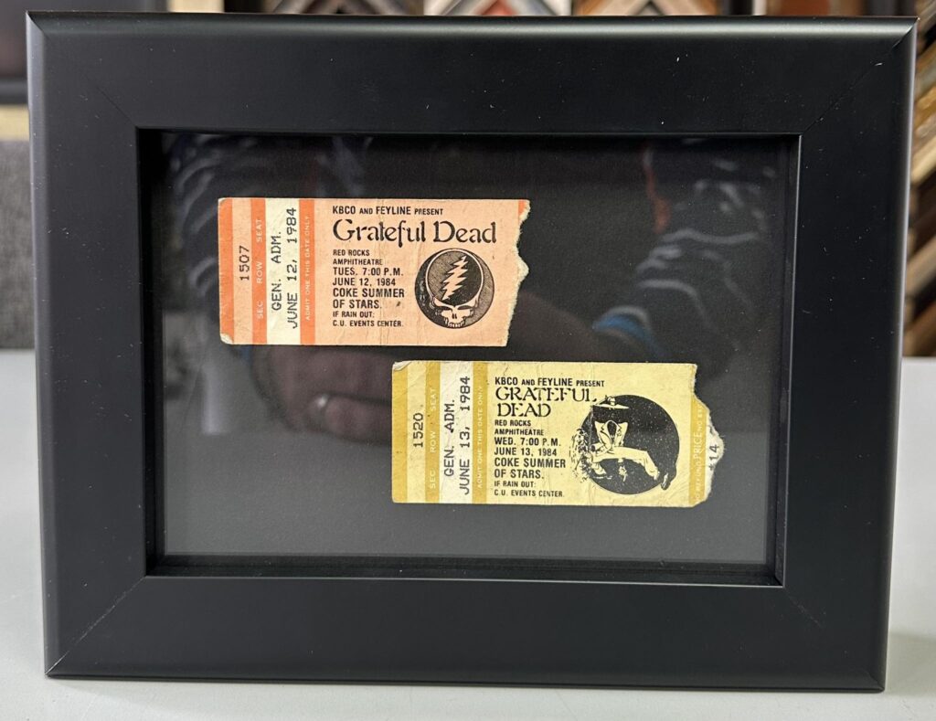 Custom Framed Grateful Dead Tickets 