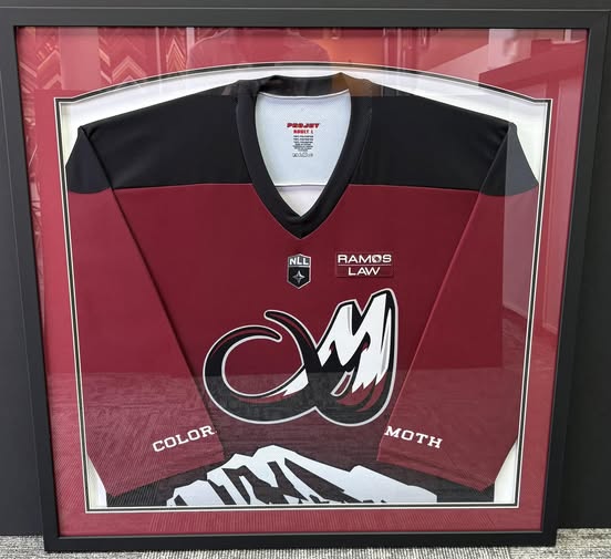 Custom Framed Colorado Mammoth Jersey 