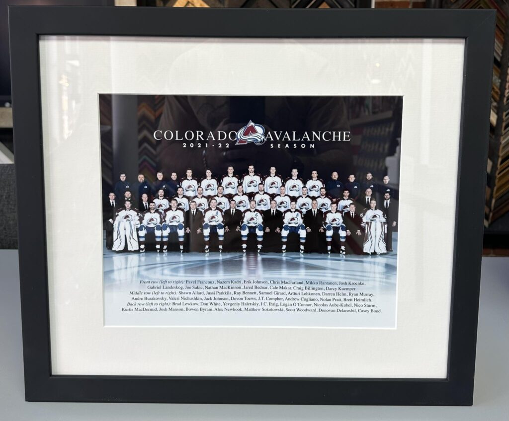 Custom Framed Colorado Avalanche Team Photo