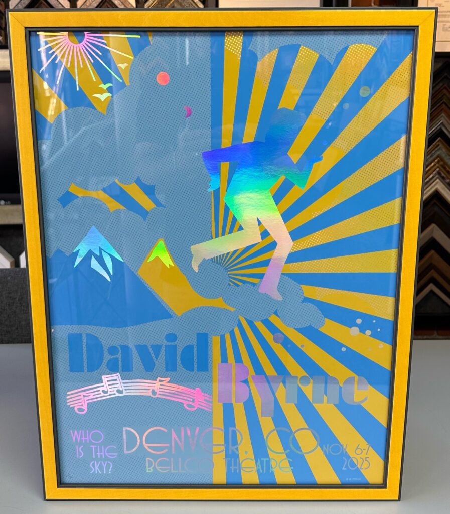 Custom Framed David Bryne Concert Print