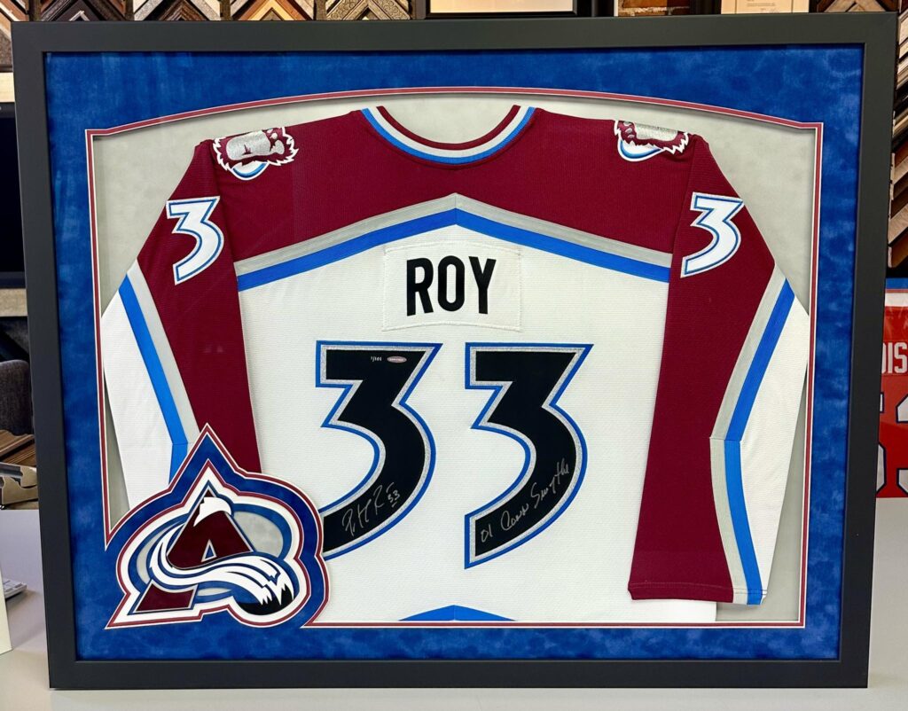Custom Framed Patrick Roy Avalanche Jersey 