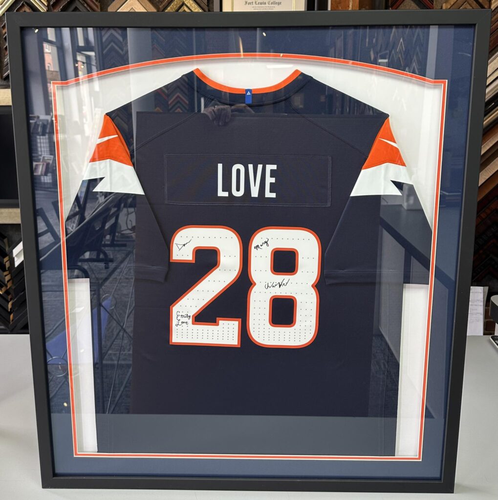 Custom Framed Denver Broncos Jersey 