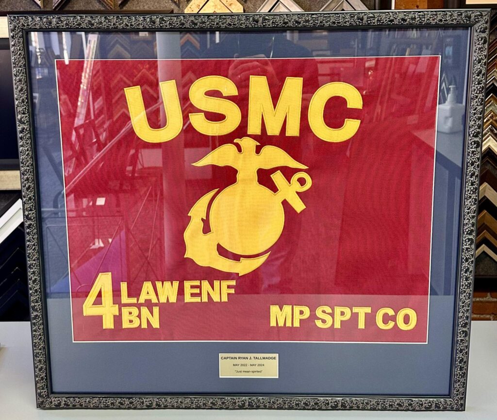 Custom Framed Marine Corps Flag 