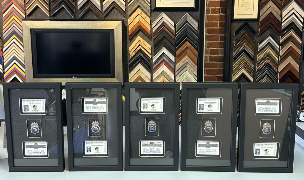 Custom Framed DEA Shadowboxes 
