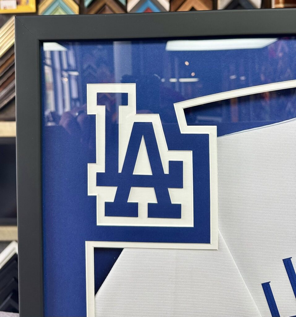 Yoshinobu Yamamoto Custom Framed Dodgers Jersey