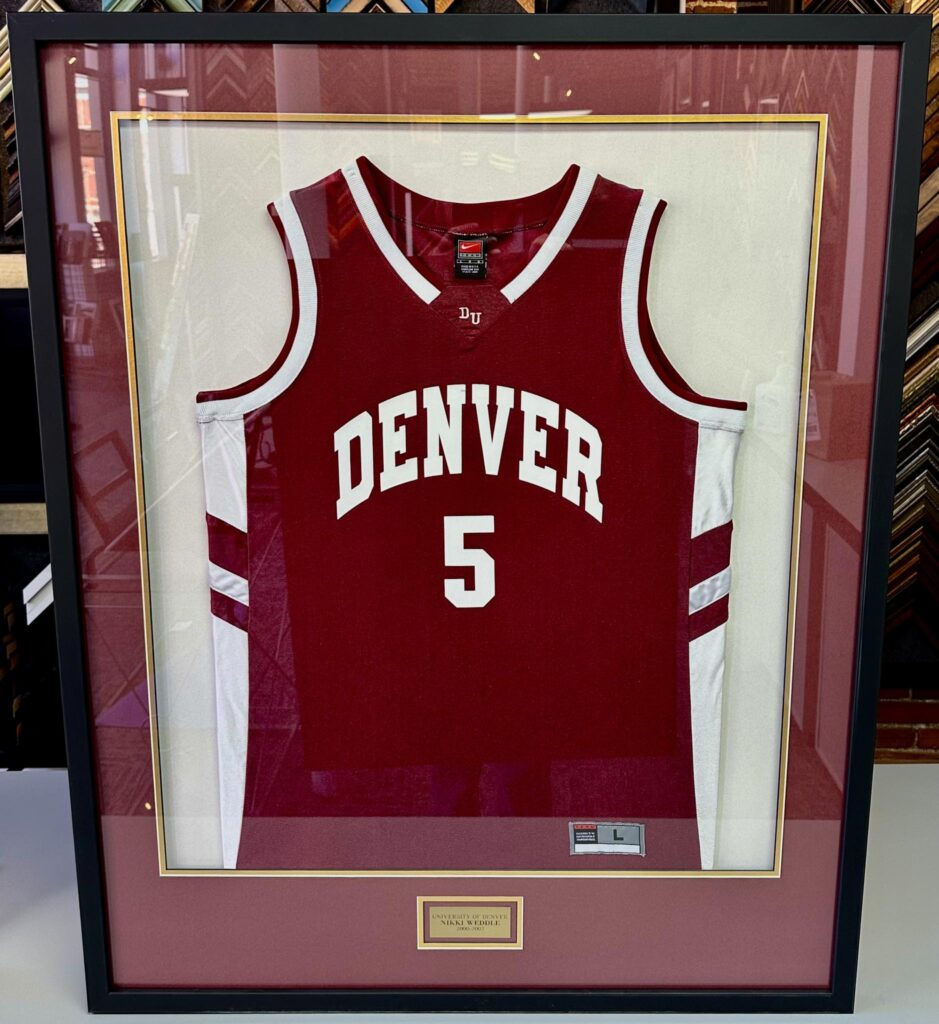 Custom Framed DU Women’s Basketball Jersey