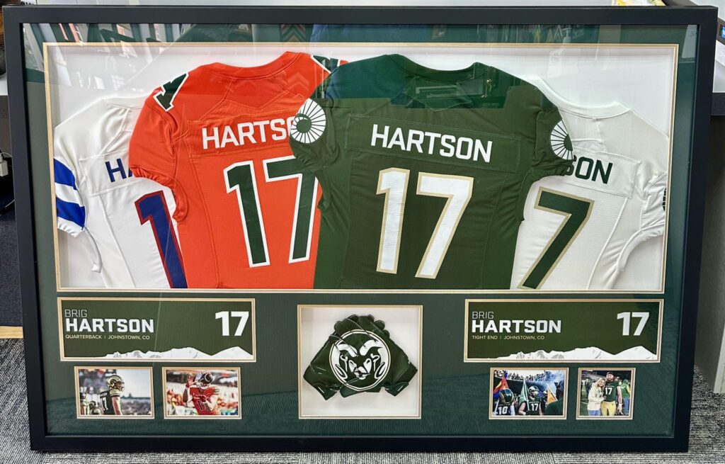 Custom Framed Brig Hartson Football Jerseys