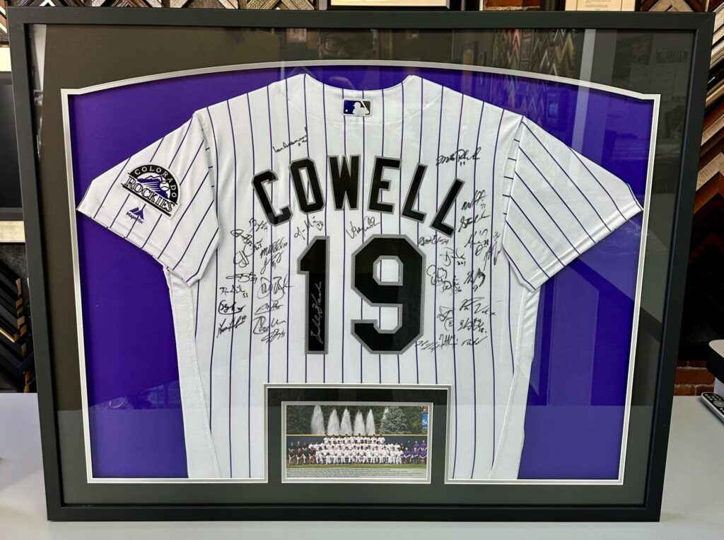 Custom Framed Colorado Rockies Jersey