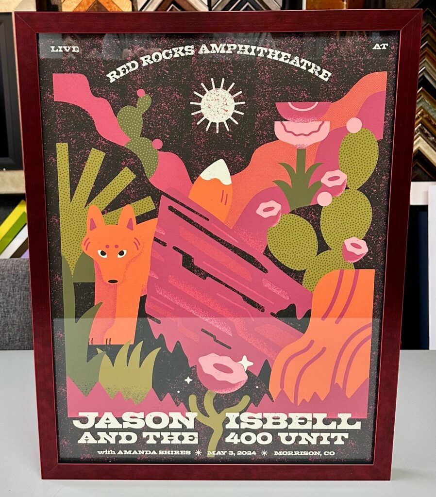Custom Framed Jason Isbell Red Rocks Print