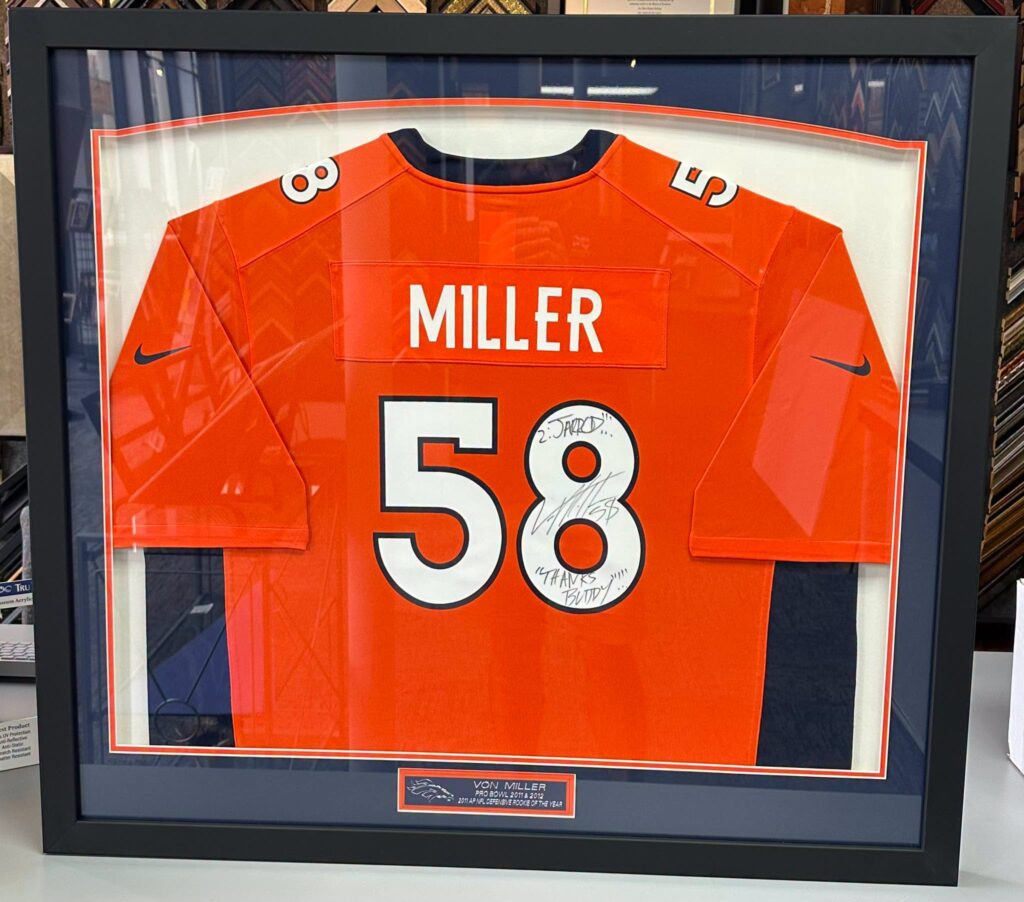 Custom Framed Von Miller Broncos Jersey