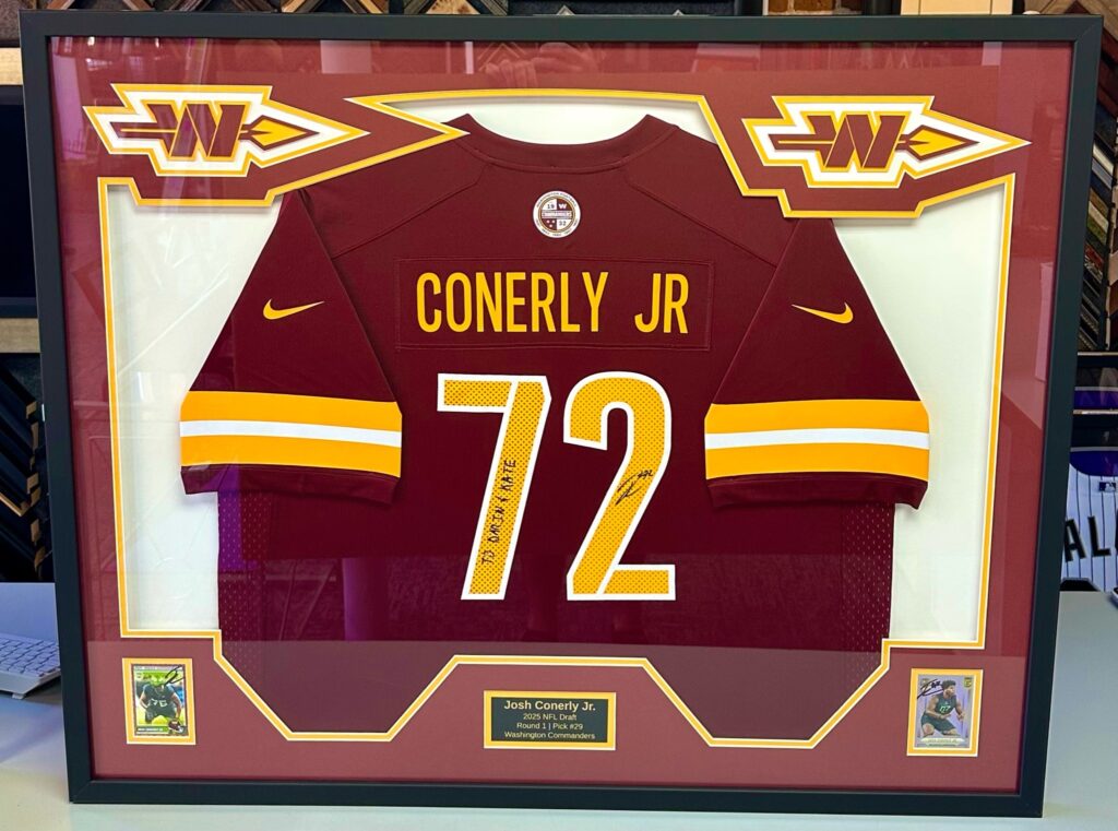Custom Framed Josh Conerly Jr. Commanders Jersey