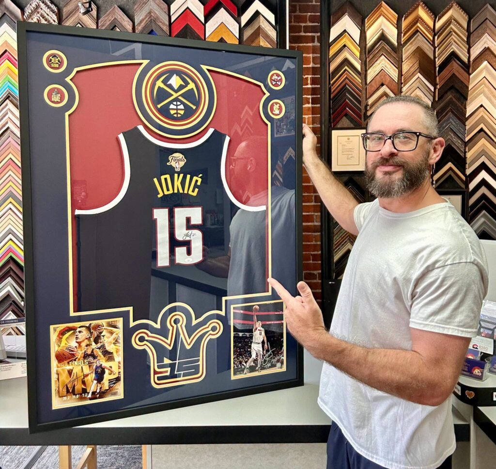 Custom Framed Nikola Jokic Denver Nuggets Jersey