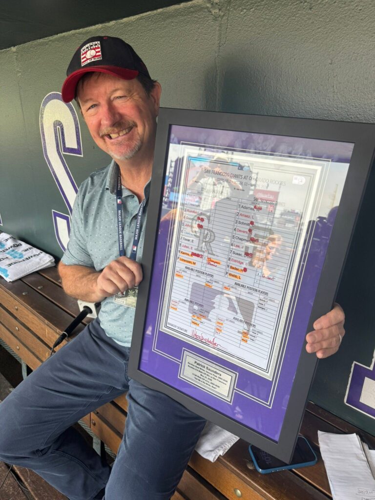 Patrick Saunders & 5280 Custom Framing Lineup Card