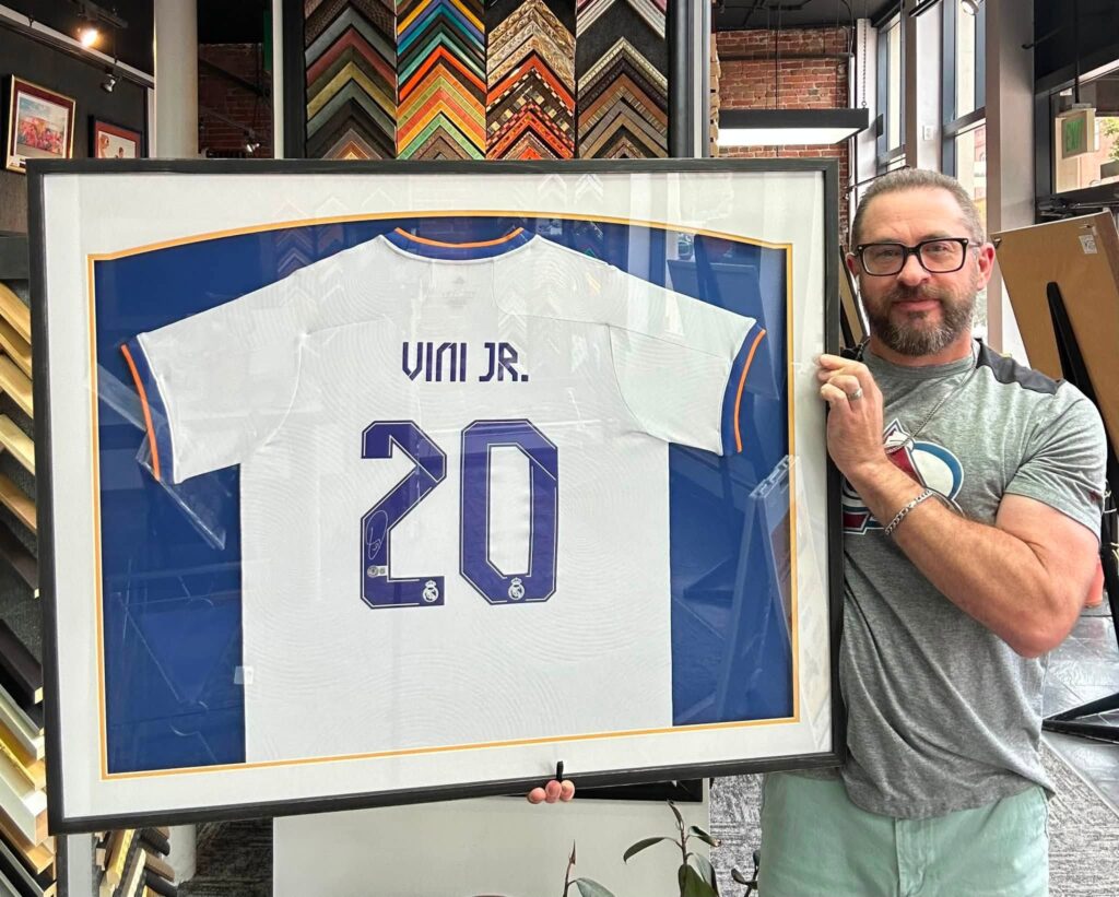 Custom Framed Vinicius Jr. Jersey