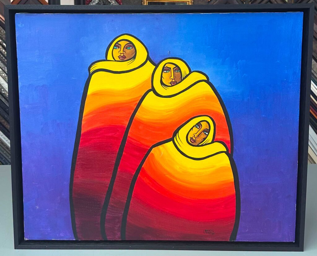 Custom Framed Native American Painting