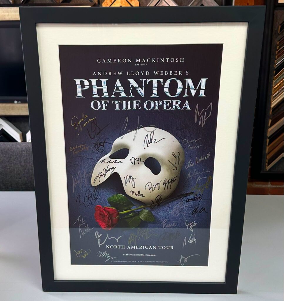 Custom Framed Phantom of the Opera Signed Poster
