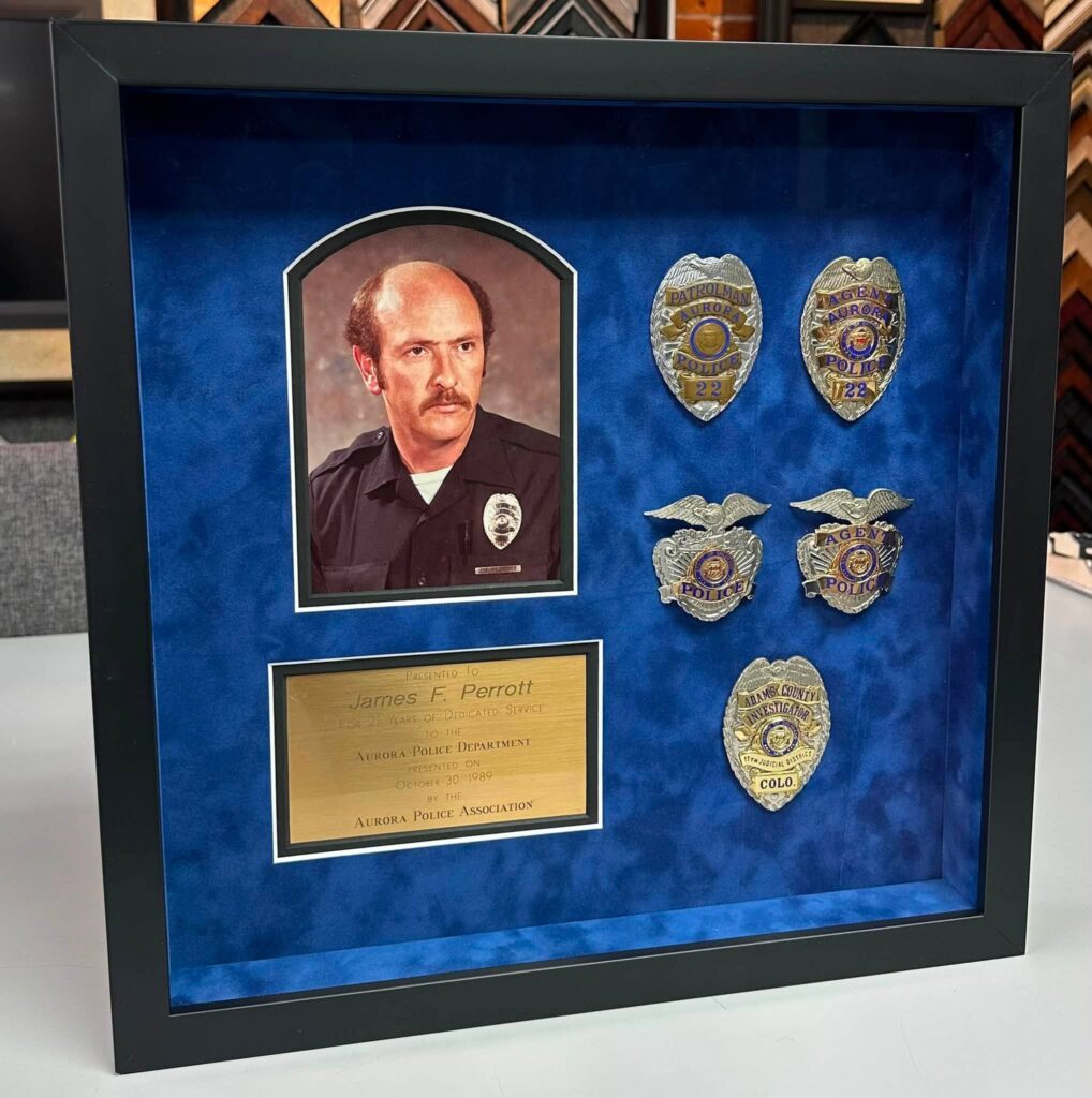 Police Retirement Shadowbox