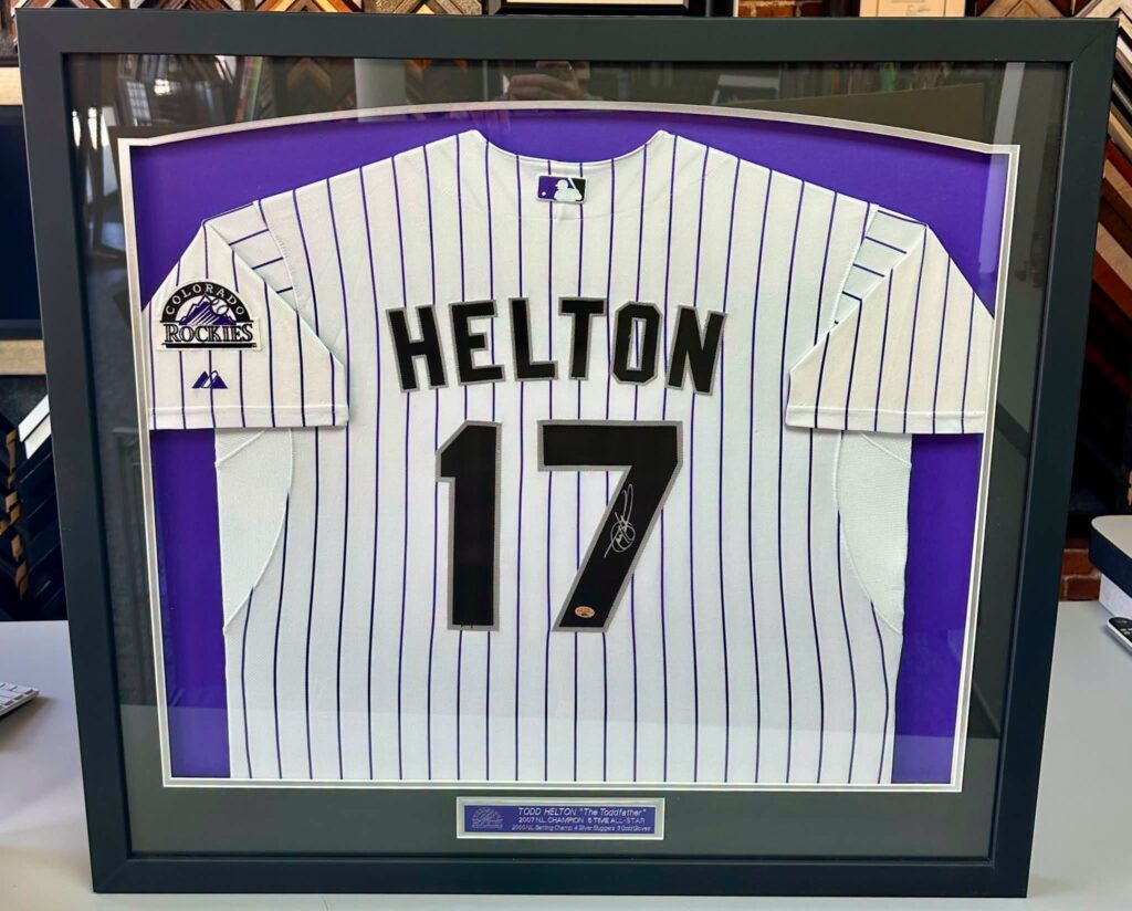 Custom Framed Todd Helton Rockies Jersey