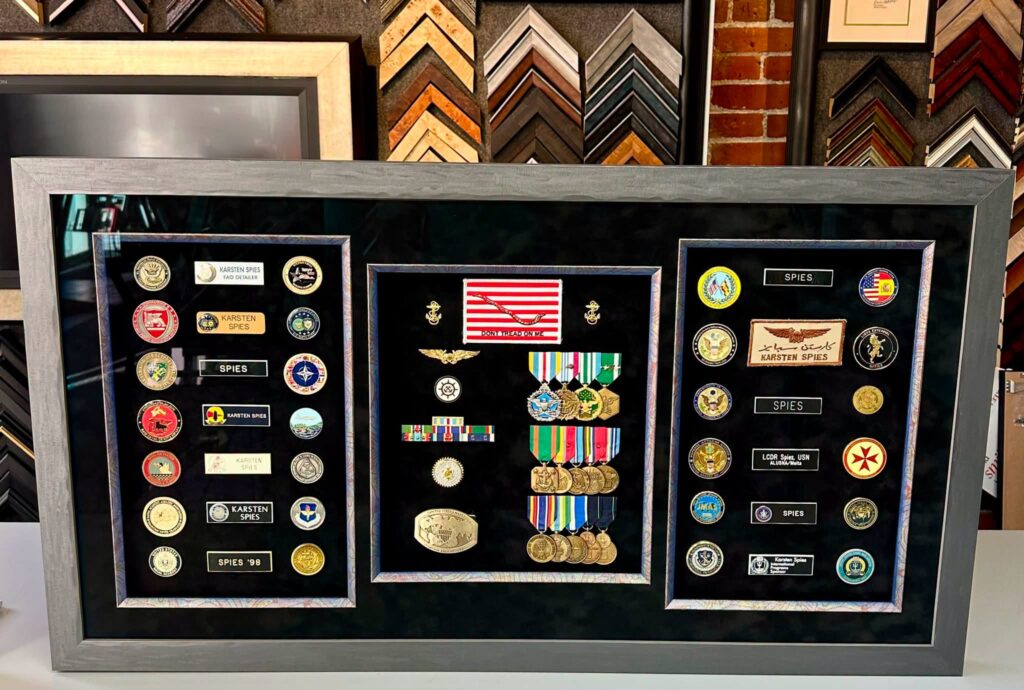 Custom Framed US Navy Military Shadowbox