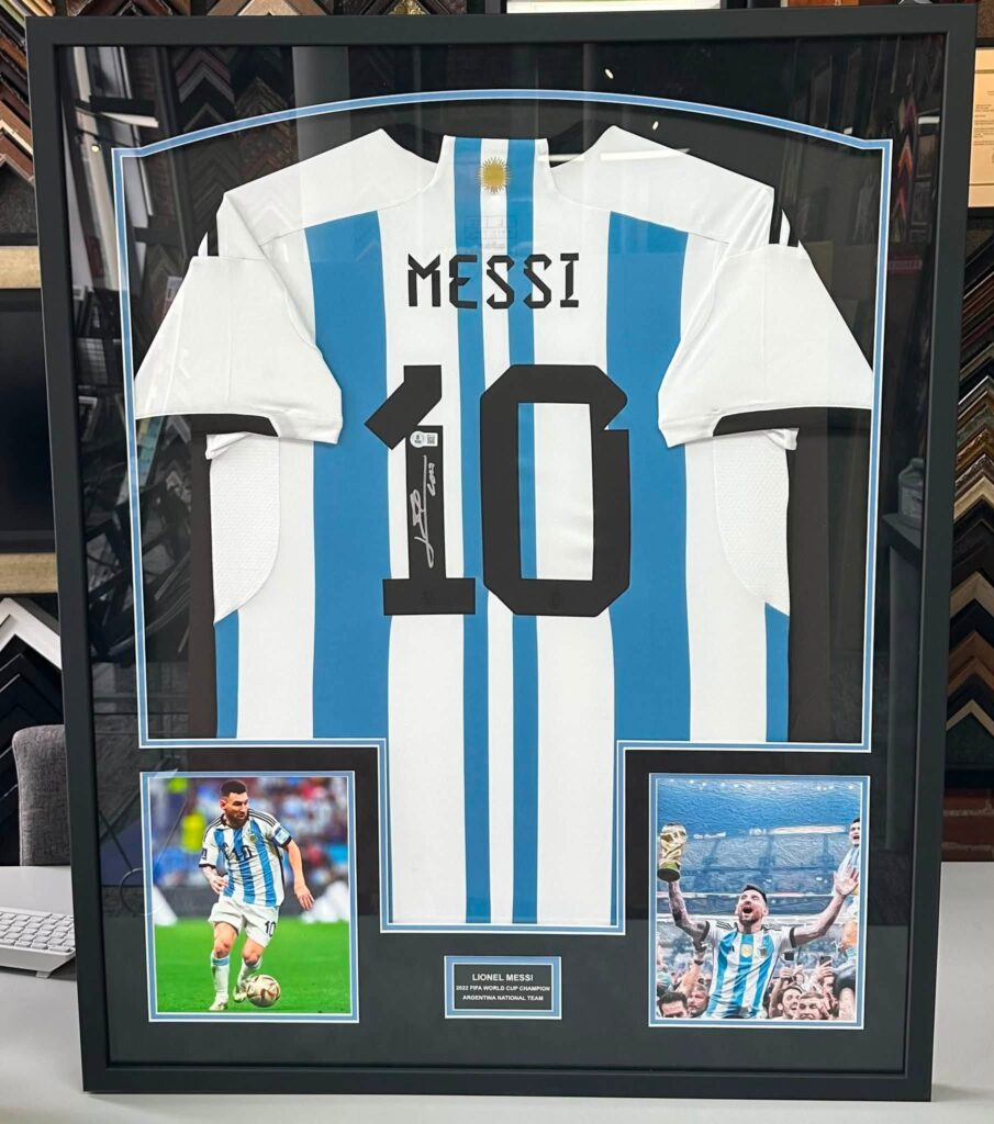 Custom Framed Leo Messi Jersey