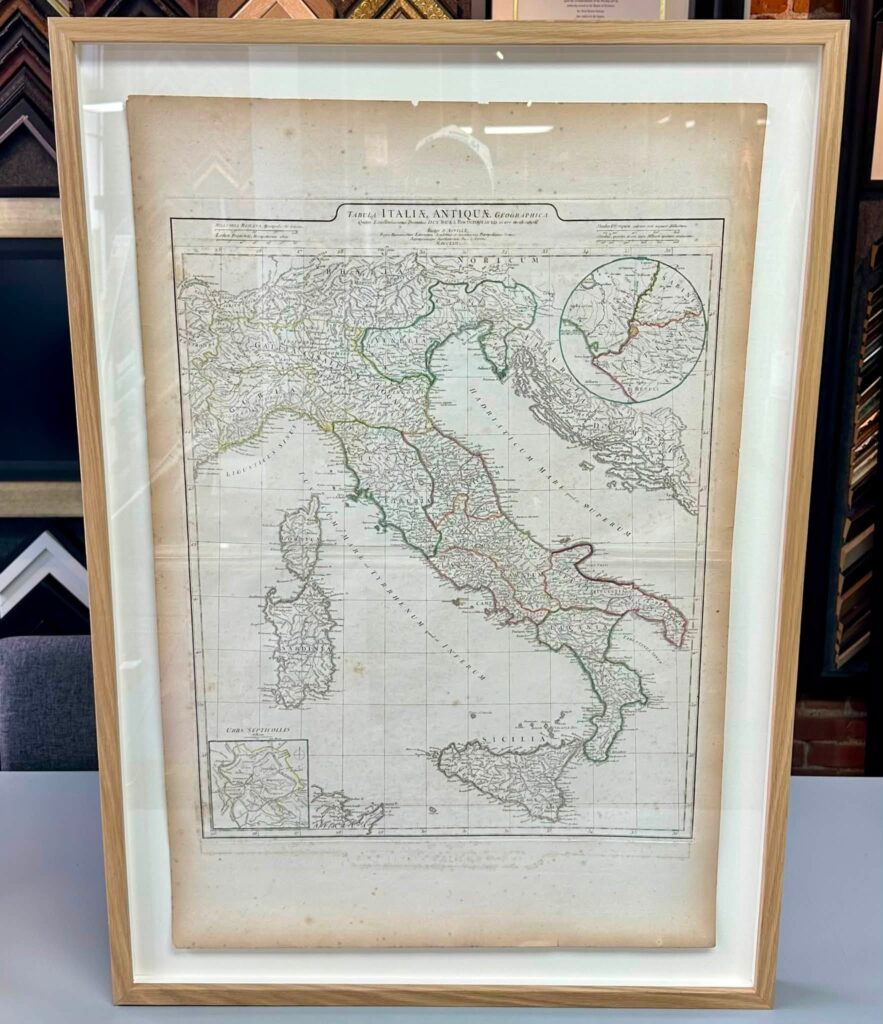 Custom Map Framing Denver