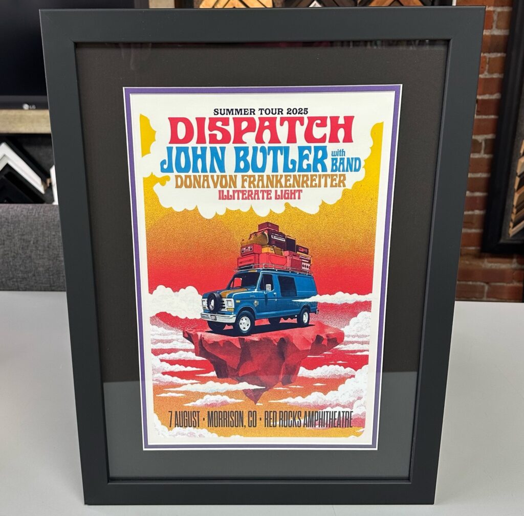 Custom Framed Grateful Dead, Dispatch The Revivalists Concert Posters