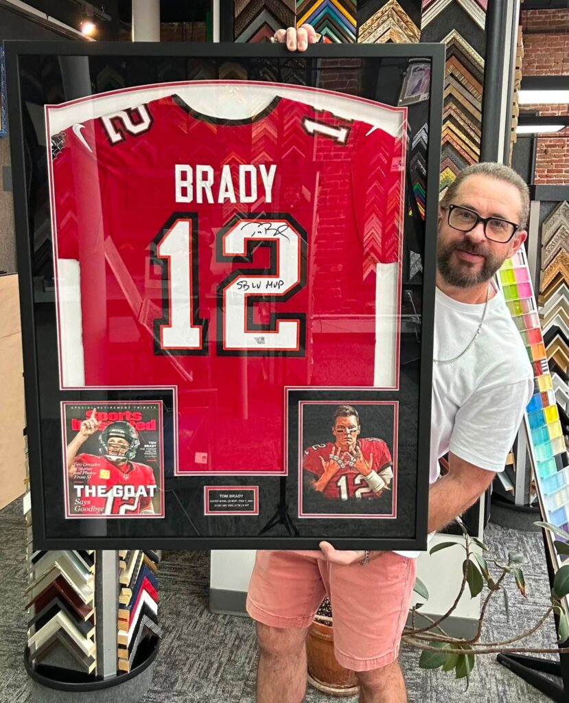Custom Framed Tom Brady Tampa Bay Buccaneers Jersey