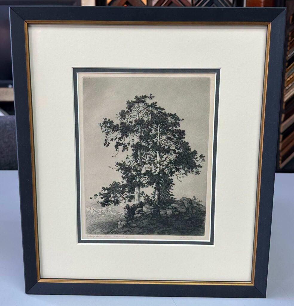 Custom Framed Etching by George Elbert Burr