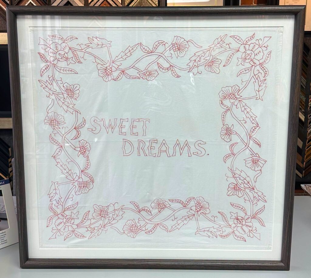 Custom Framed Baby Blanket