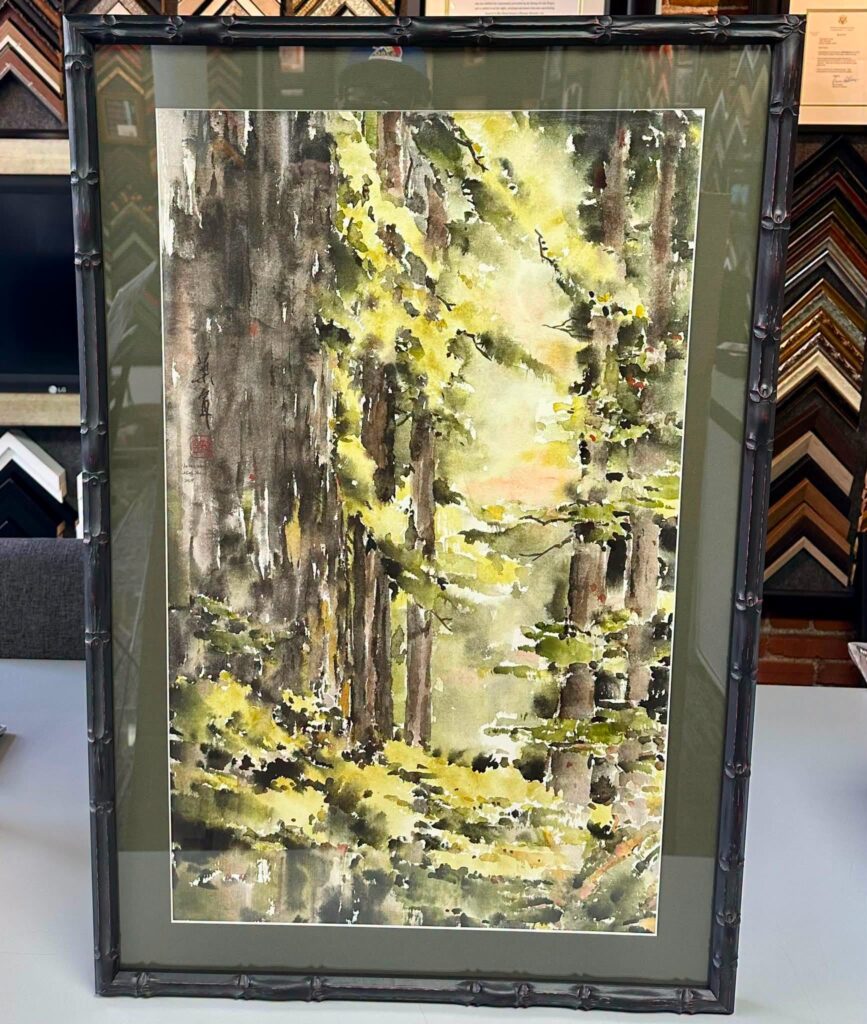 Custom Framed Watercolor Denver