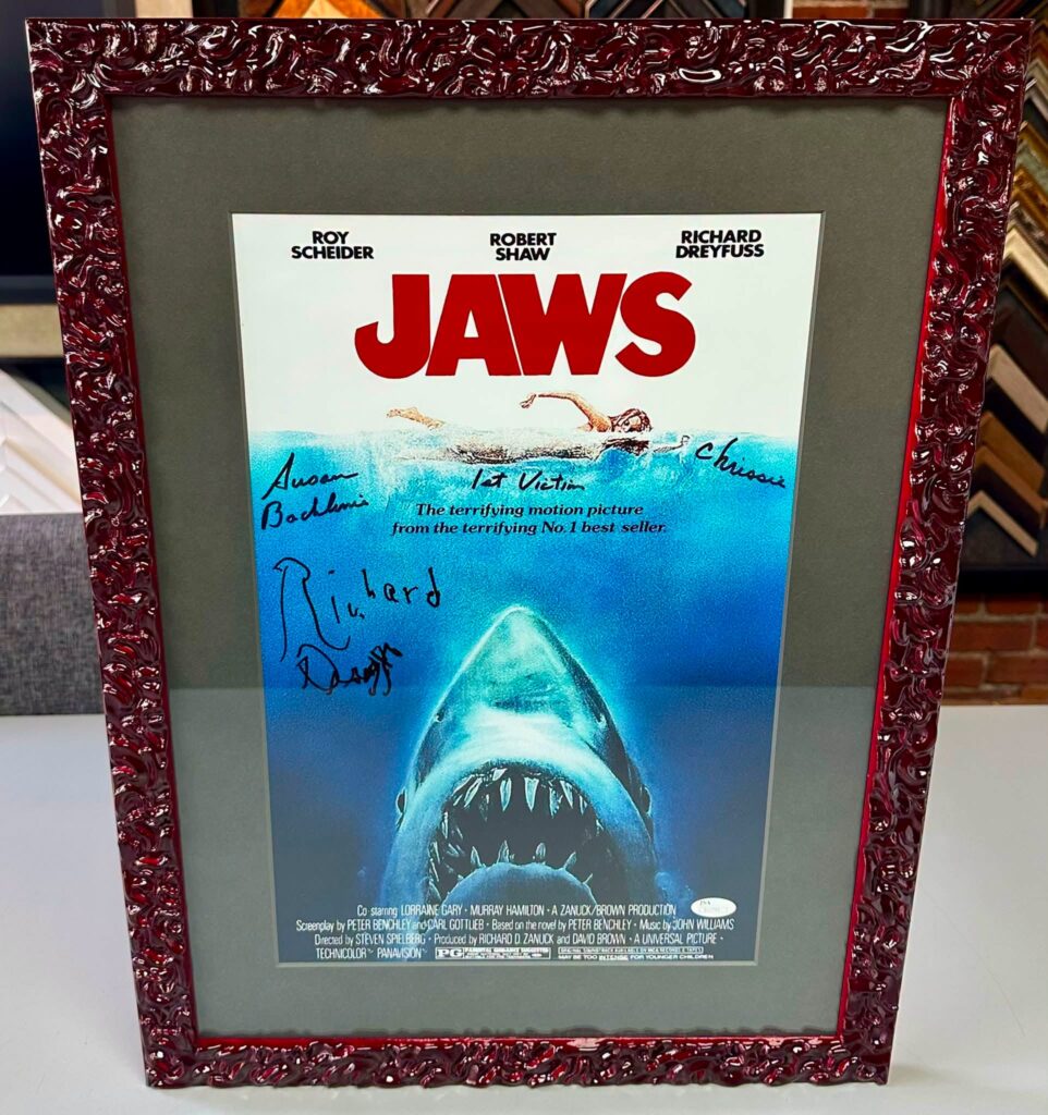 Custom Framed Signed Jaws Print