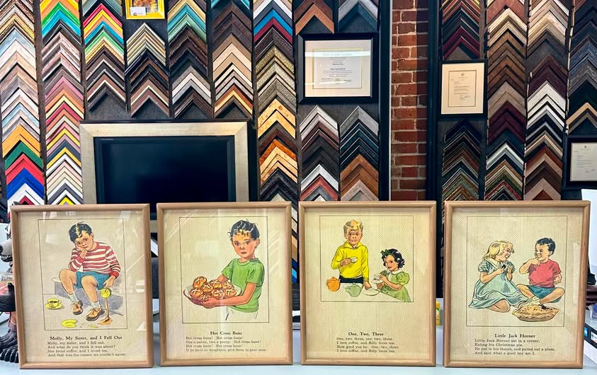 Custom Framed Vintage Nursery Rhymes