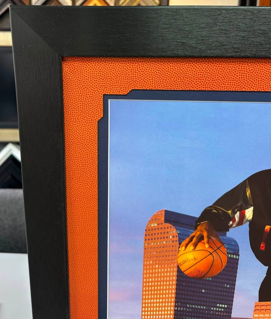 Custom Framed Vintage Dikembe Mutombo Nuggets Poster 