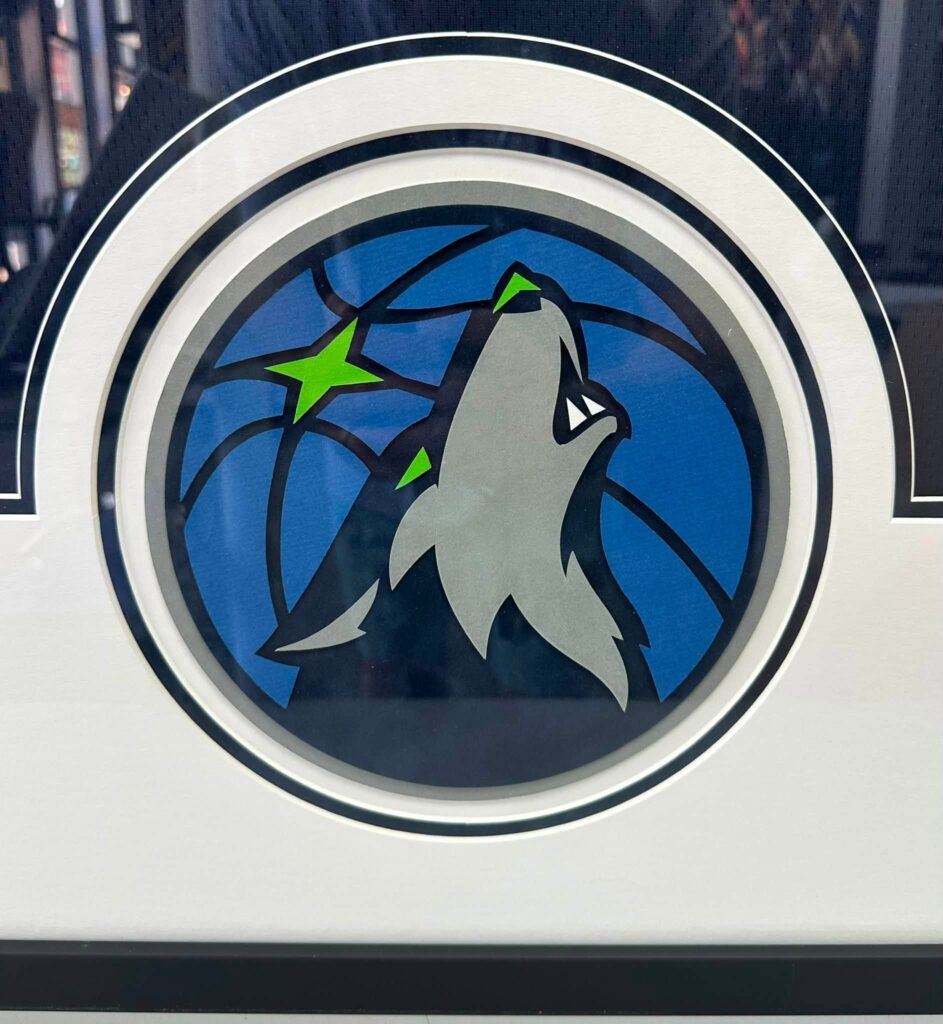 Custom Framed Anthony Edward’s Timberwolves Jersey