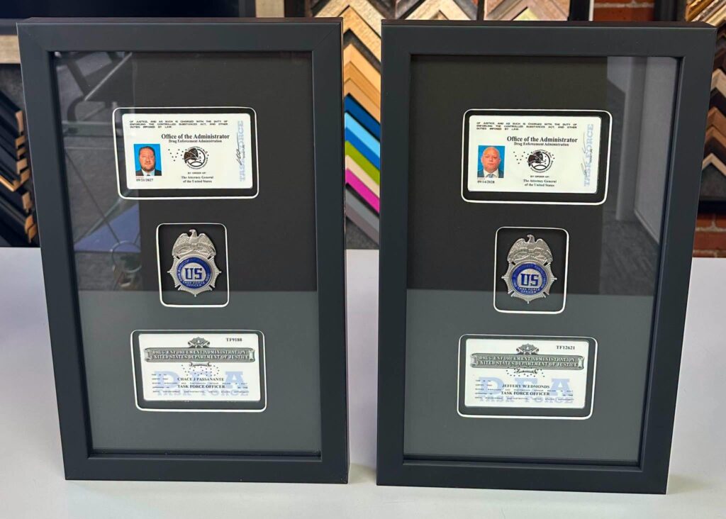 Custom Framed DEA Shadowboxes