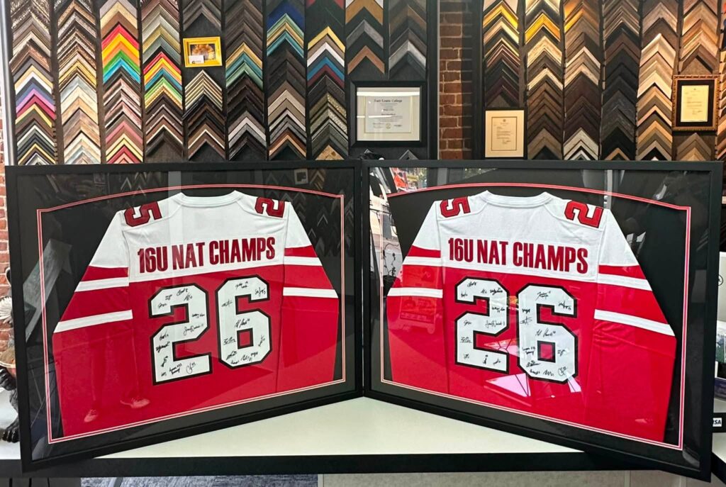 Custom Framed Okanaga Hockey Colorado Jerseys 