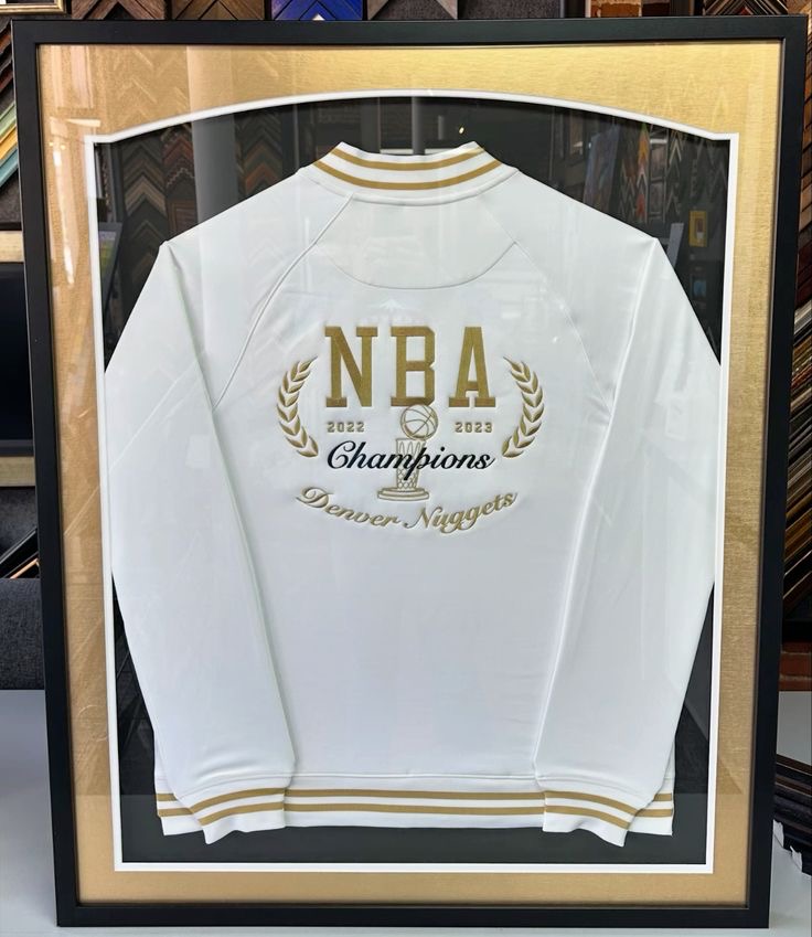 Custom Framed Denver Nuggets Championship Jackets