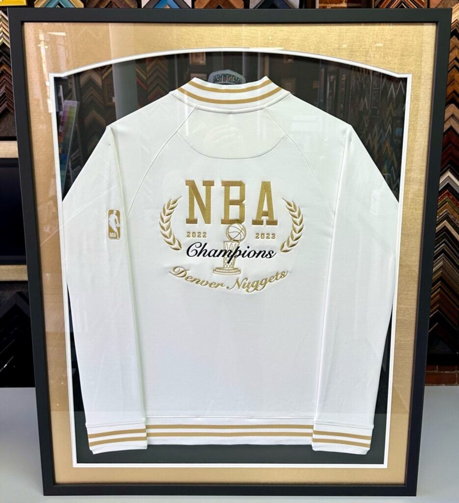 Custom Framed Denver Nuggets Championship Jackets