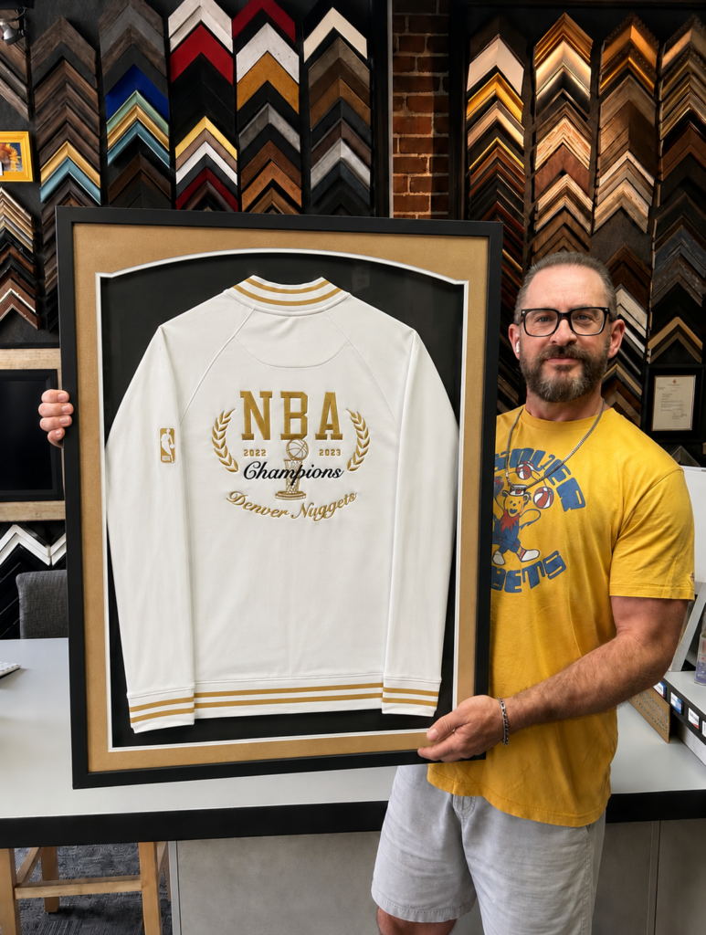 Custom Framed Denver Nuggets Championship Jackets