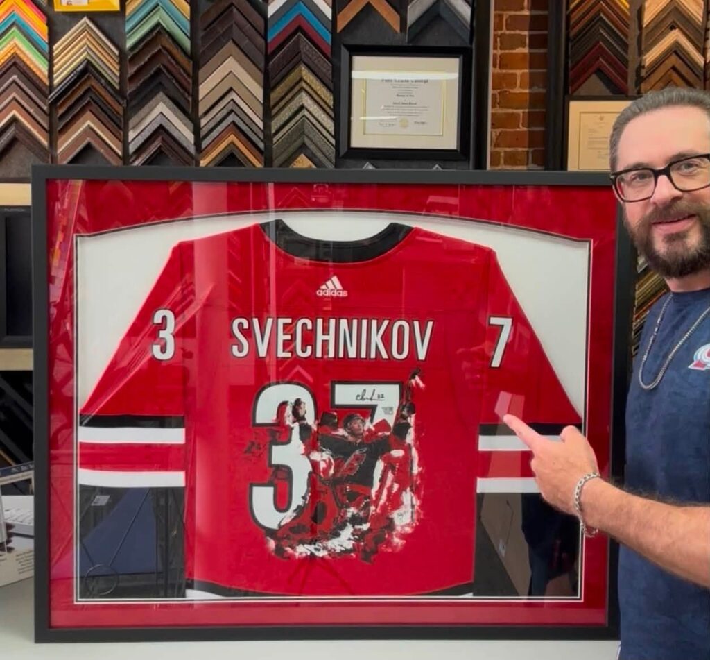 Custom Framed Hand-Painted Andrei Svechnikov Jersey
